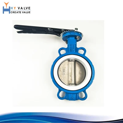 Hot Sale Industrial Casting Iron Manual Wafer Butterfly Valve